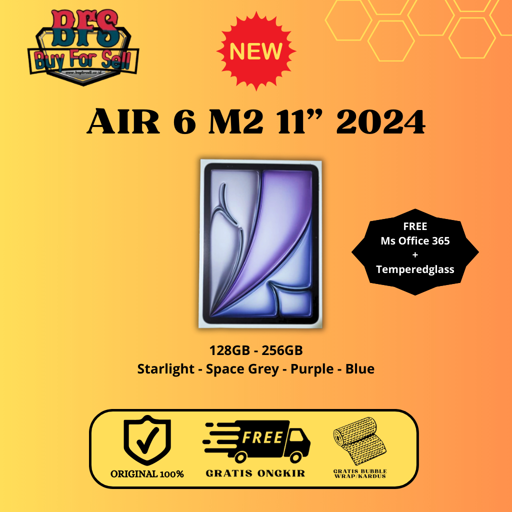 APPLE IPAD AIR 6 M2 CPO Chip 2024 11 Inch 128GB 256GB WIFI ONLY BNIB