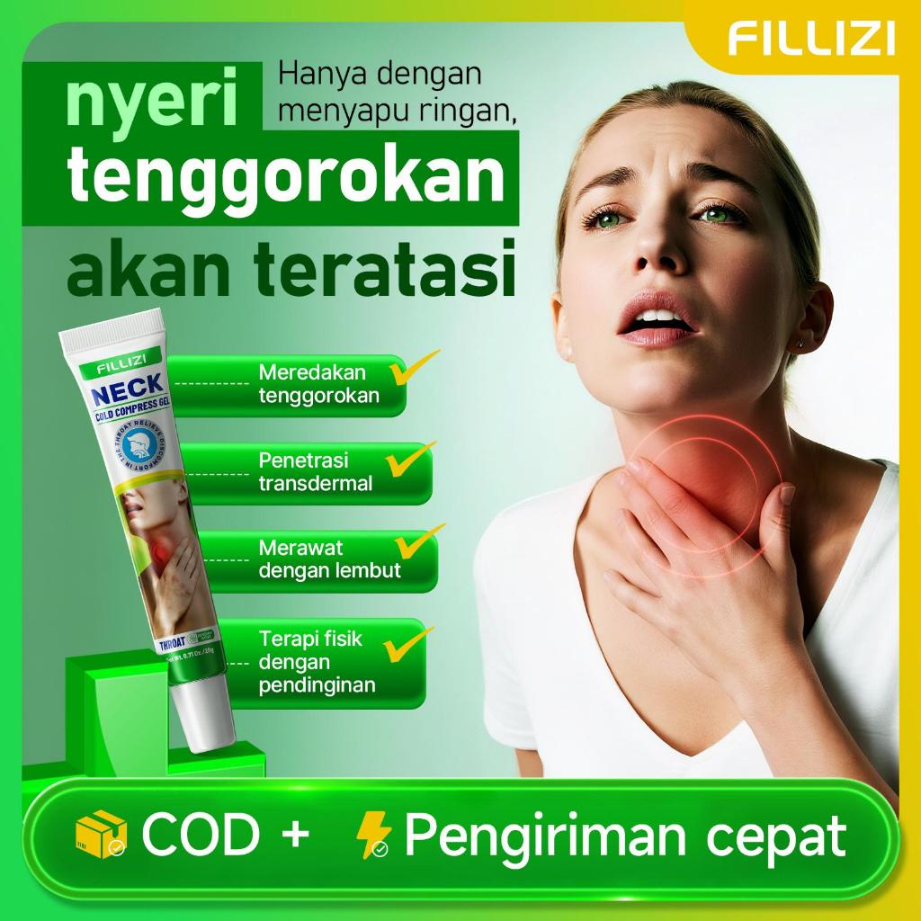 FILLIZI Tenggorokan Gel,Radang Tenggorokan, Susah Menelan, Tenggorokan Gatal Dan Batuk, Suara Serak