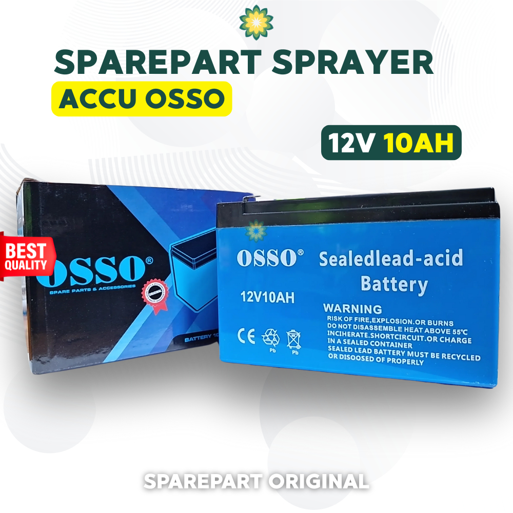Aki Battery 8Ah 9Ah 10Ah OSSO / Aki Tangki Semprot / Aki Battery Batre Accu Sprayer Elektrik 12V