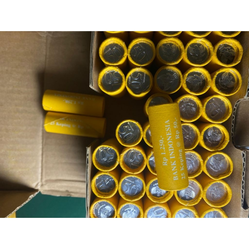 Uang Kuno 1 Roll Koin 50 Baru