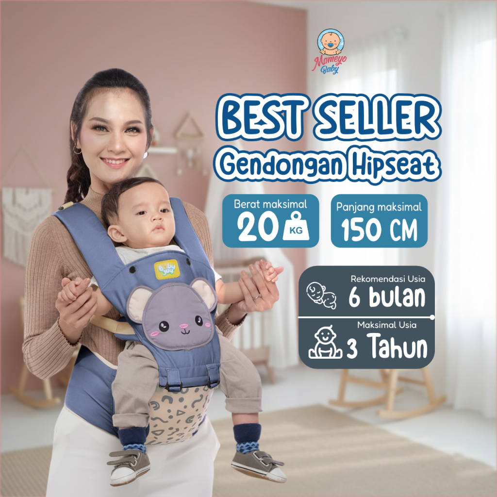 BABY JOY MOMS BABY Gendongan Bayi Hipseat Hipseat Baby Carrier