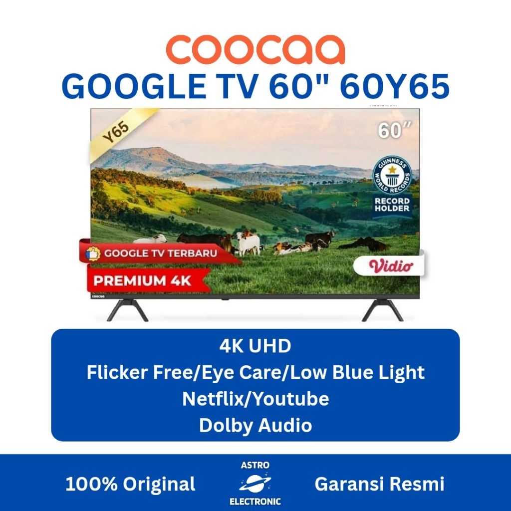 COOCAA 65Y65 4K GOOGLE TV 60 Inch