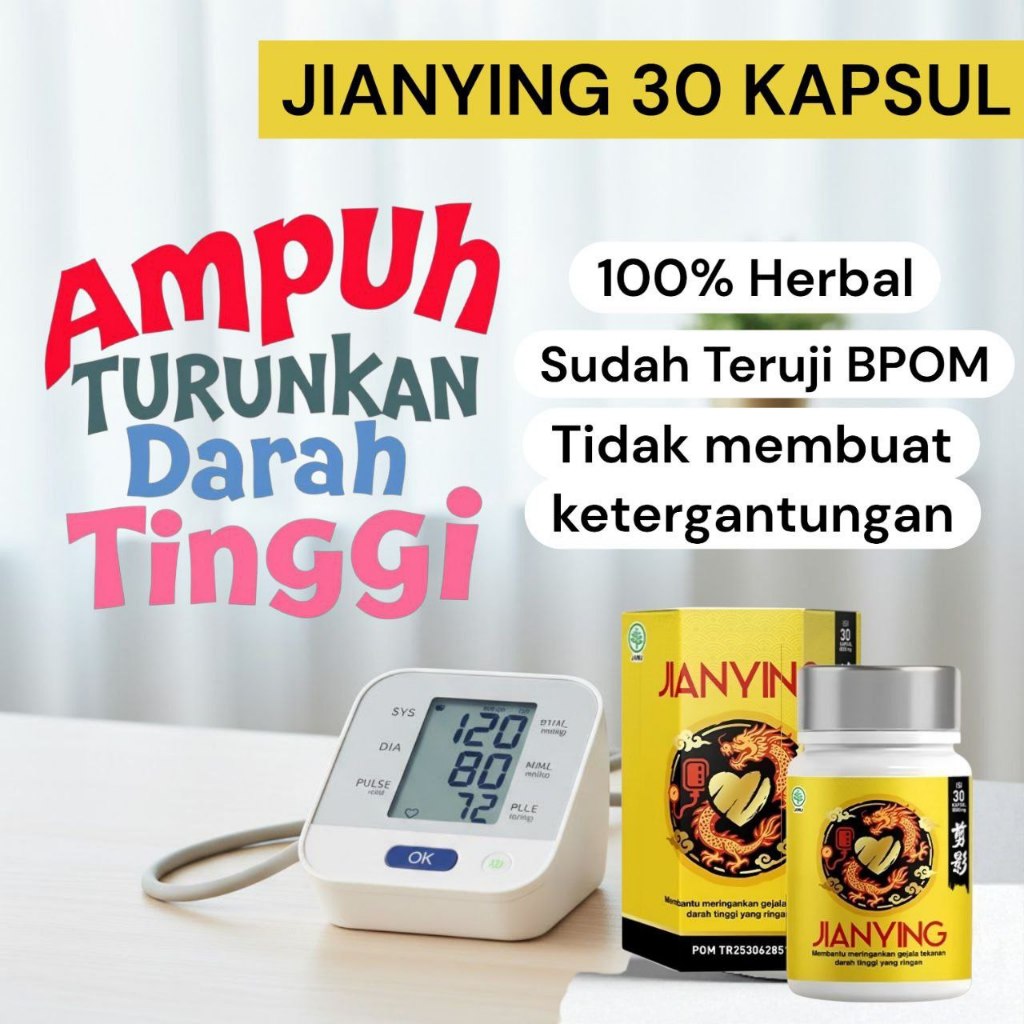 Obat Darah Tinggi Jianying 30 Kapsul Original - Herbal Penurun Hipertensi Resep Tradisional Cina Amp