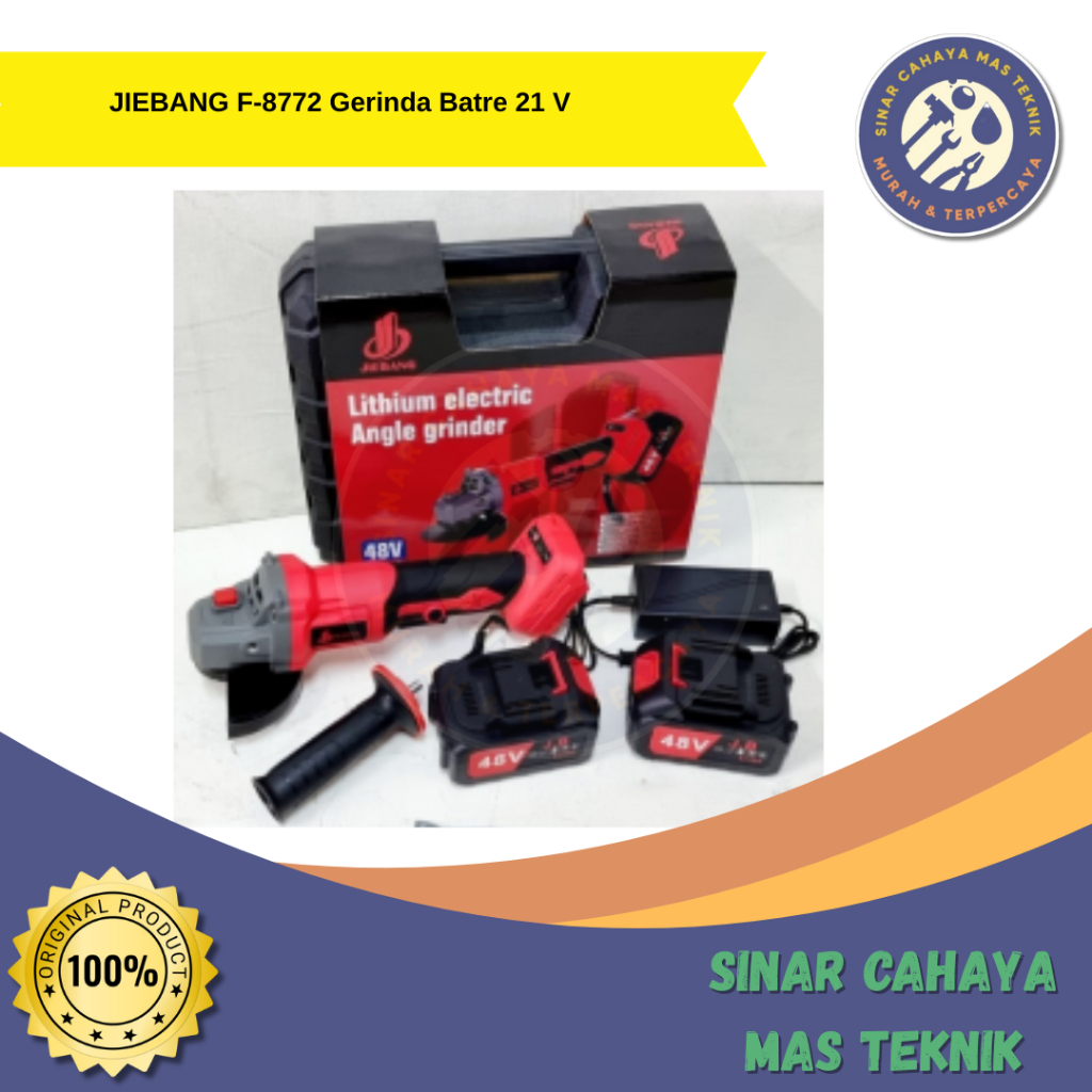 Jiebang F-8772 Gerinda Batre 21 V / Grinda Batre Grenda Batre 12 V