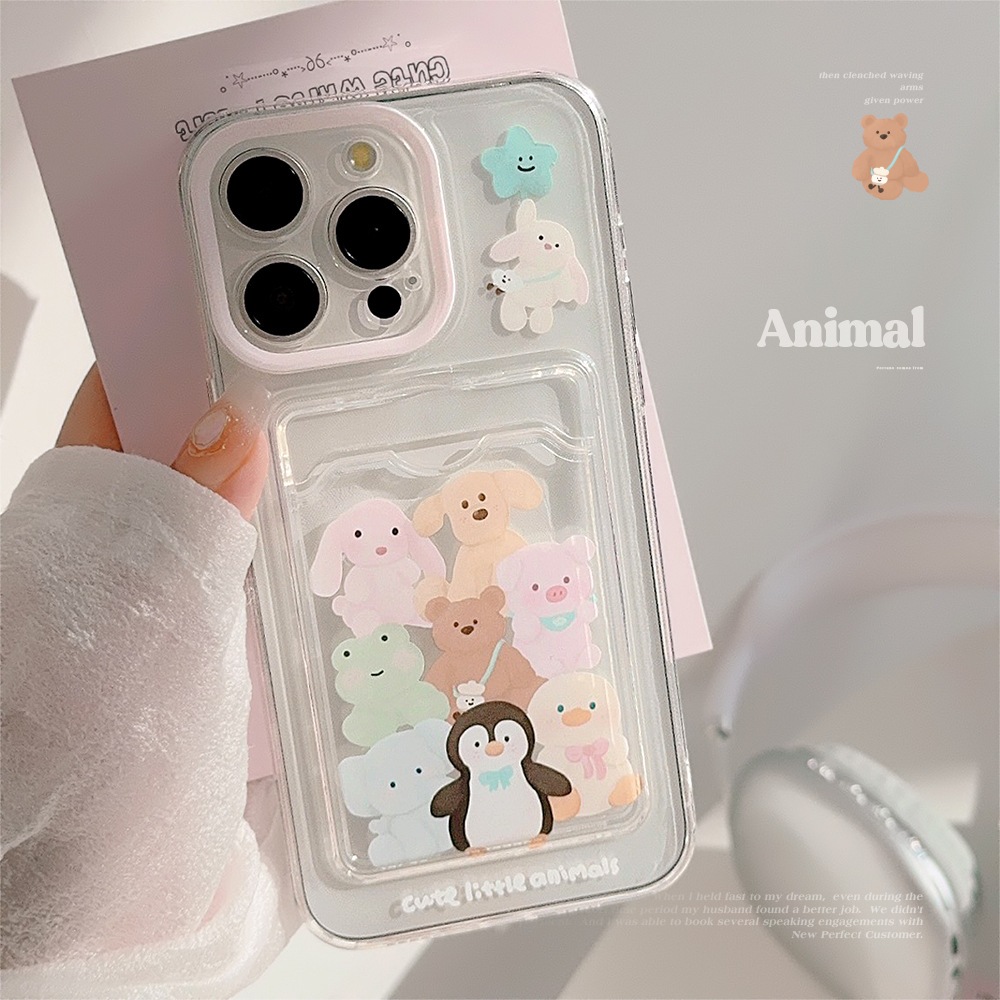Case iphone cute plush animals iphone 14 15 16 Pro Pro Max