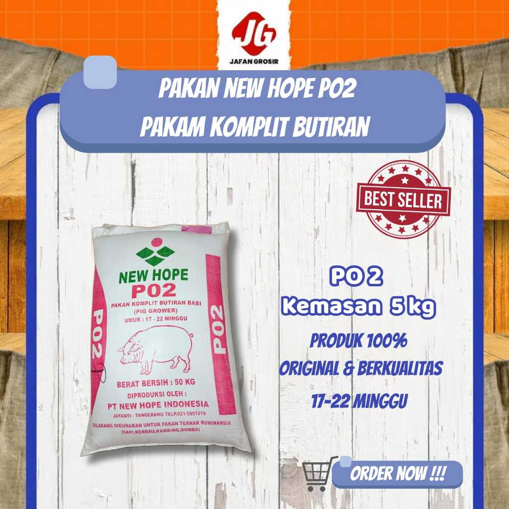 PO 2 New Hope Pakan Babi Pur Ayam Untuk Anak Ayam Bangkok (5 kg)