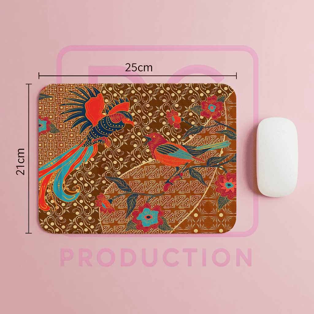 Mousepad Bulat | Alas | Komputer | PC | Laptop | Batik