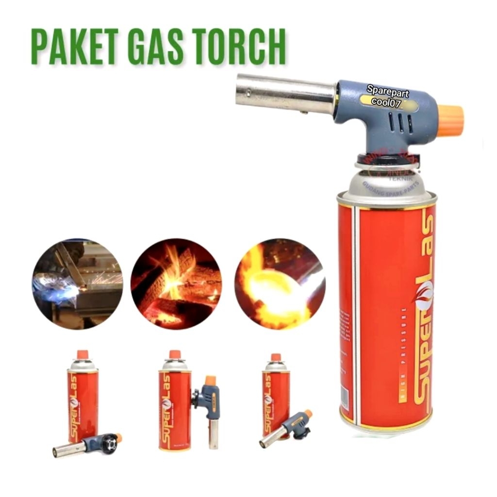 New PAKET GAS TORCH | PORTEBLE GAS TORCH | BLANDER LAS SET + GAS | KEPALA LAS | ALAT BAKAR MAKANAN G