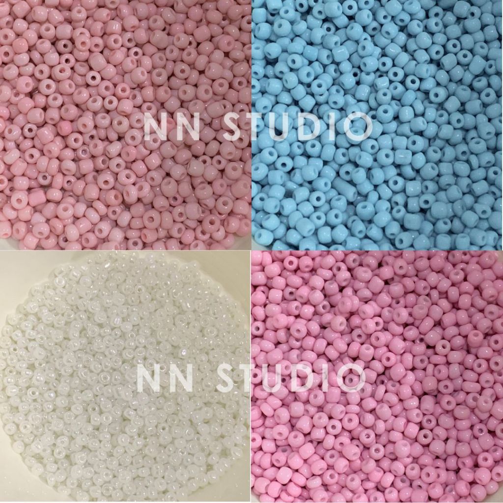 [15 GR] MANIK PASIR 6/0 4MM | MANIK PAYET | MOTE PASIR |MANIK PASTEL PASIR