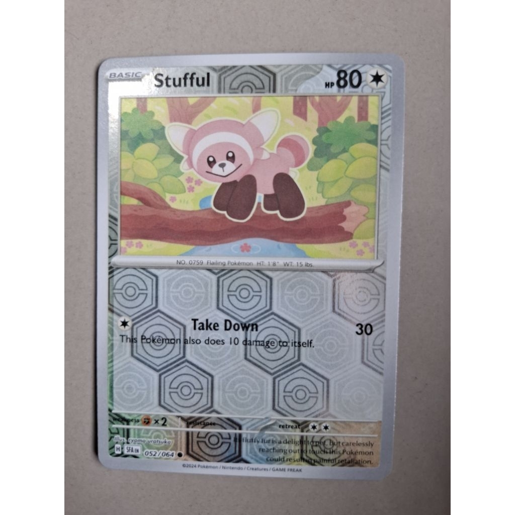 kartu pokemon original holo reverse stufful sfa 052/064