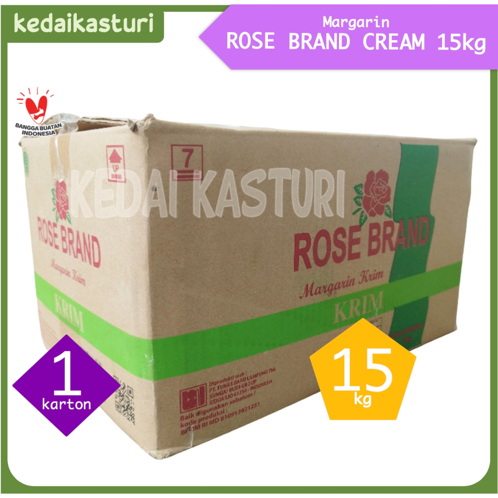 Rose Brand 15kg Margarin Krim - 1 Karton Margarine Cream Mentega Kuning