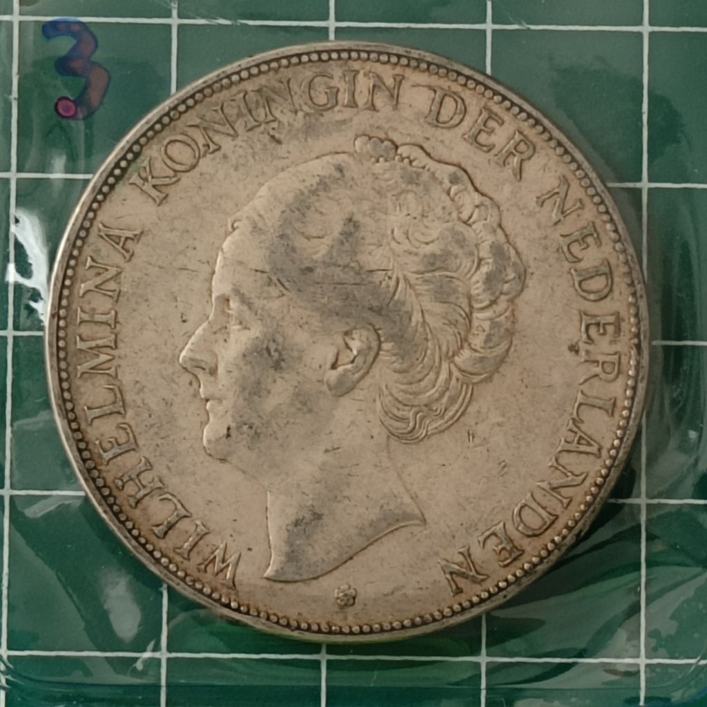 KOIN PERAK WILHELMINA 2,5 GULDEN (3)