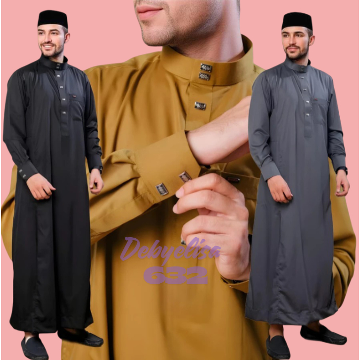 JUBAH PRIA SLIMFIT GAMIS PRIA JUBBAH MEWAH TERBARU JUBAH PRIA MUSLIM PRIA DEWASA JUBAH DEWASA