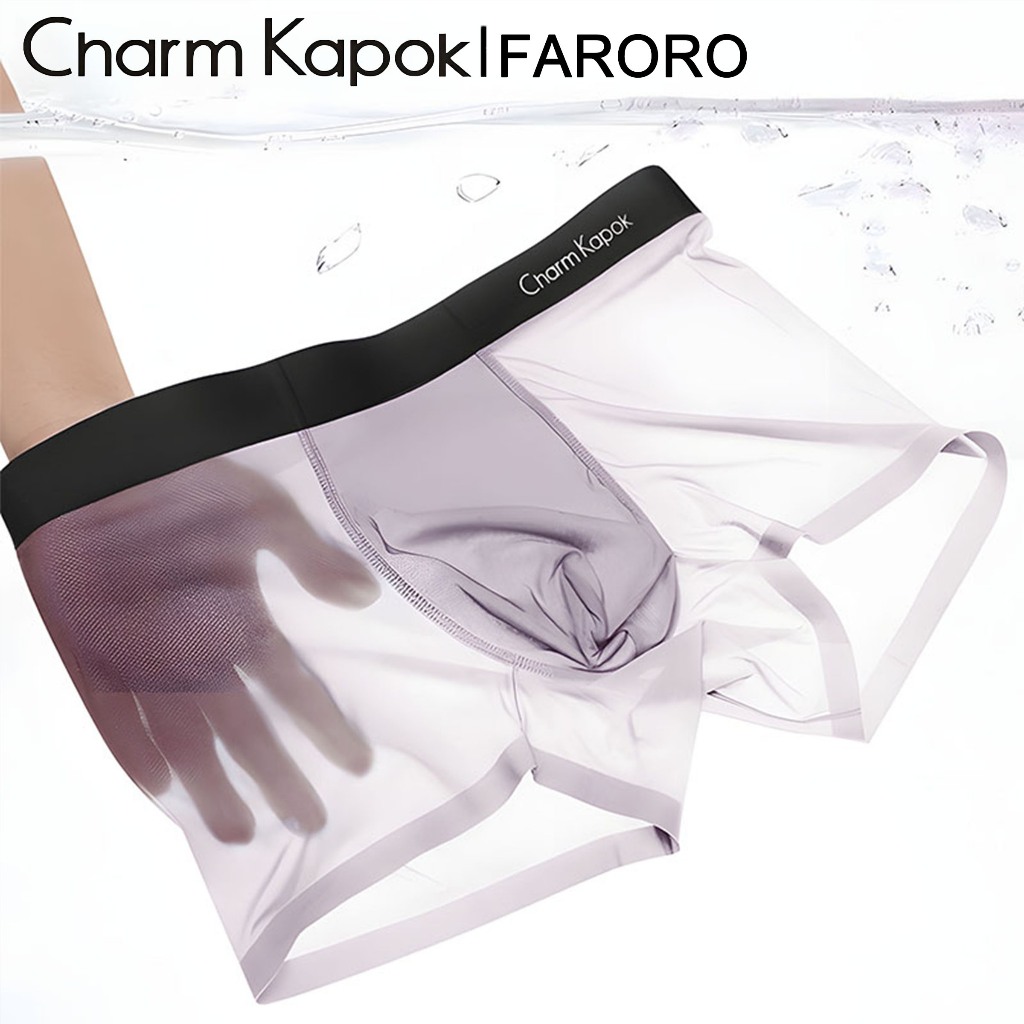FARORO Charm Kapok Celana Dalam Pria Sutra Es - Nyaman Seharian, Bahan Breathable & Elastis Tinggi T