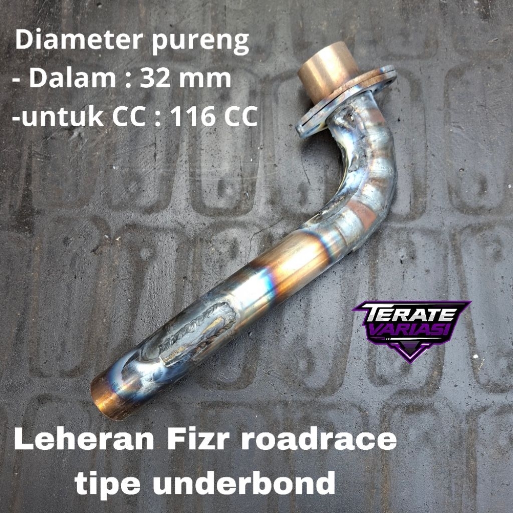 Leheran knalpot cacing FizR road race diameter 32 mm / 116 CC type Underbound PnP knalpot Fizr