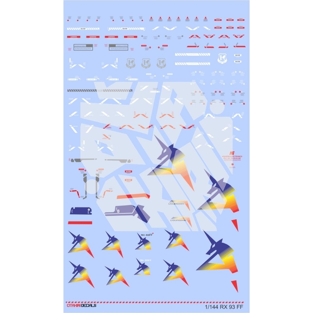 RX 93 FF PRE CUT WATERDECAL