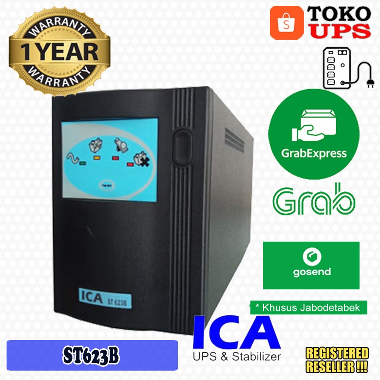 UPS Pure Sinewave ICA ST623B 1200Va 600W Line Interactive Tower