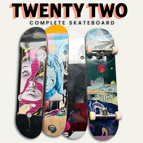 TWENTY TWO Skateboard pemula Atau pro Fullset original skate