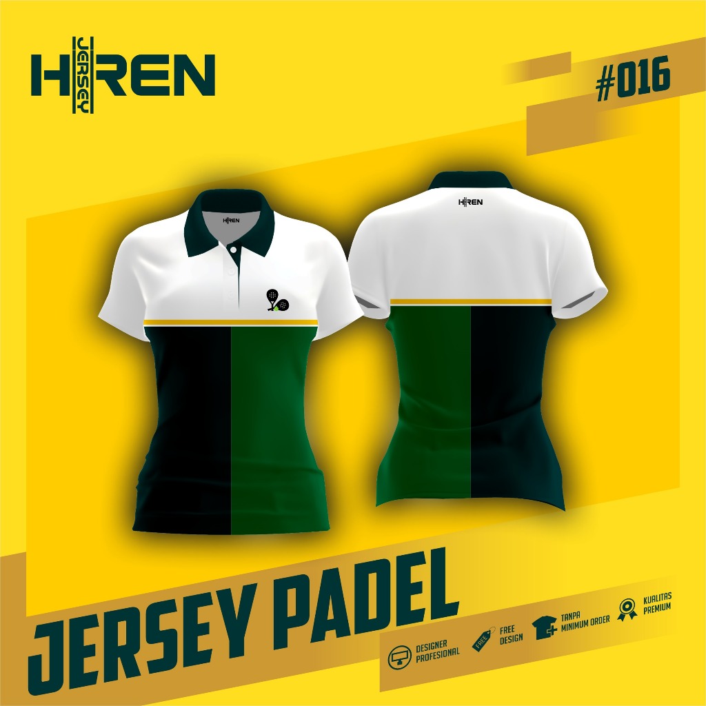JERSEY PADEL PREMIUM | HREN PADEL 016 JERSEY PADEL CORAK | JERSEY OLAHRAGA PADEL | JERSEY SATUAN | B