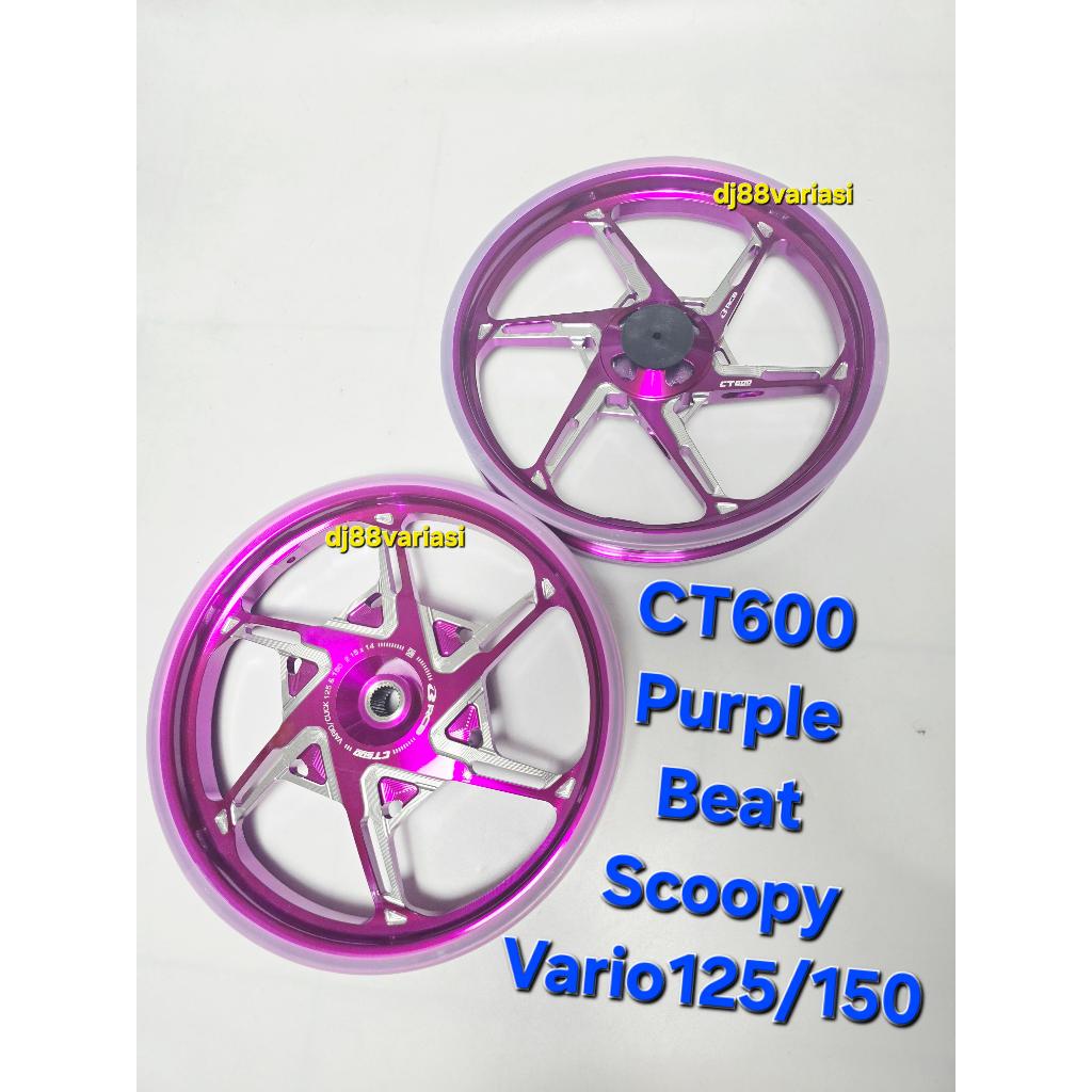 Velg RCB CT600 ungu beat scoopy vario 125 vario 150 ring 14 cnc purple