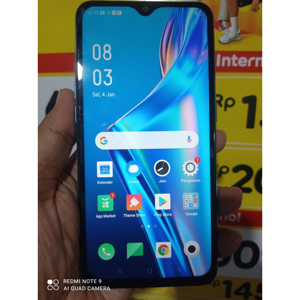 OPPO A12 RAM 3GB INTERNAL 32GB SECOND NORMAL TESTED