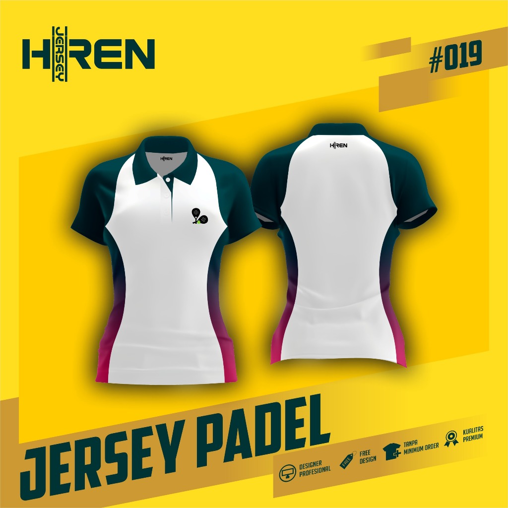 JERSEY PADEL PREMIUM | HREN PADEL 019 JERSEY PADEL CORAK | JERSEY OLAHRAGA PADEL | JERSEY SATUAN | B