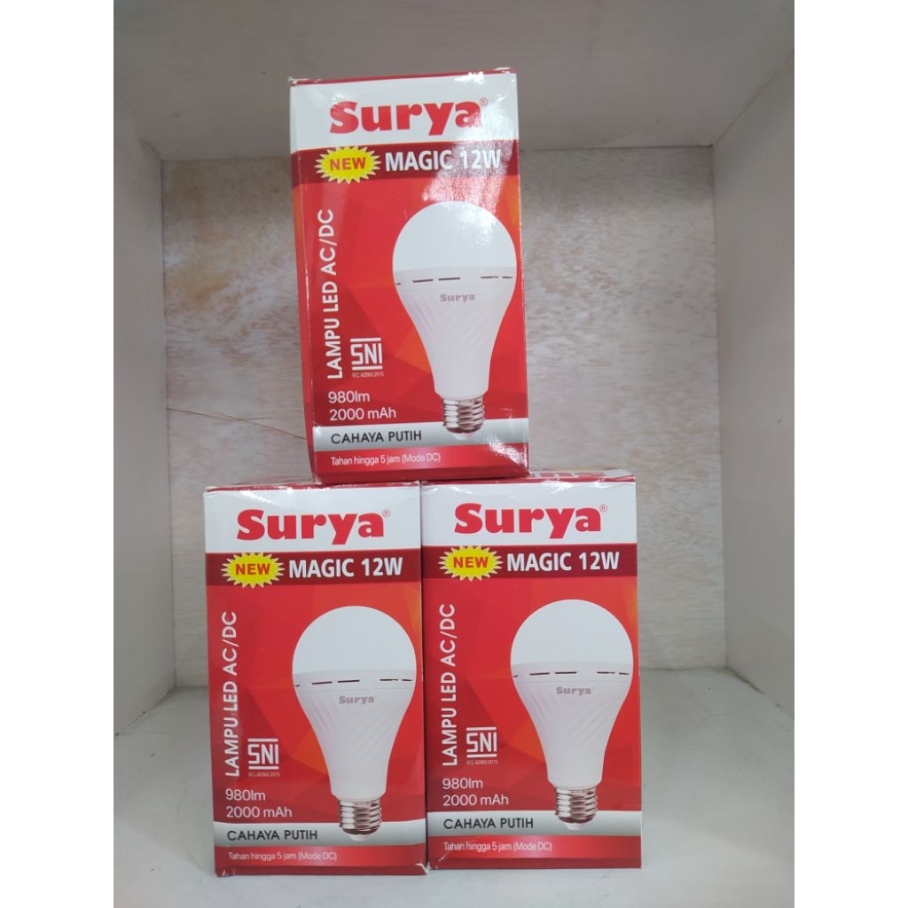Lampu Surya Emergency Magic 12 Watt Cahaya Putih