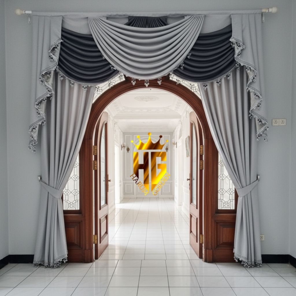 Gorden Blackout Import Model Gelombang 1 Set — Premium Tebal, Anti Panas & Elegan Minimalis