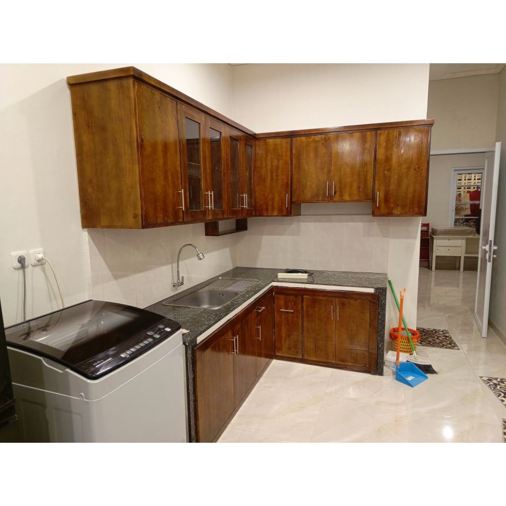 kitchen set kayu jati Belanda lemari dapur rak dapur