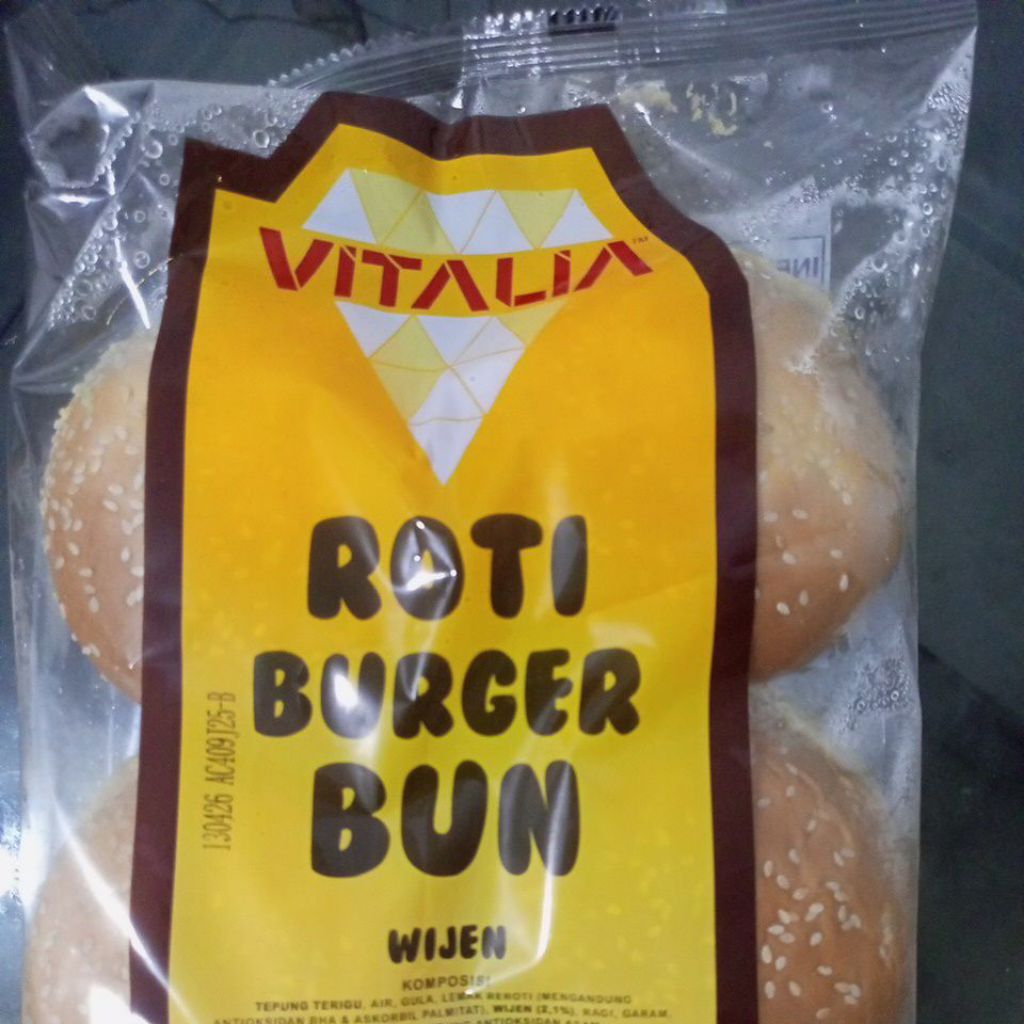roti burger Bun wijen Vitalia isi 6 pcs