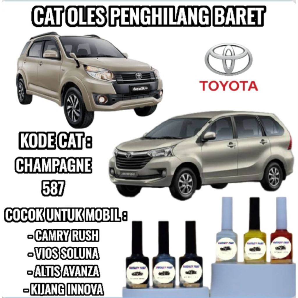 TOYOTA SILVER METALLIC CAT OLES PENGHILANG BARET MOBIL RUSH CAMRY VIOS SOLUNA ALTIS AVANZA KIJANG IN