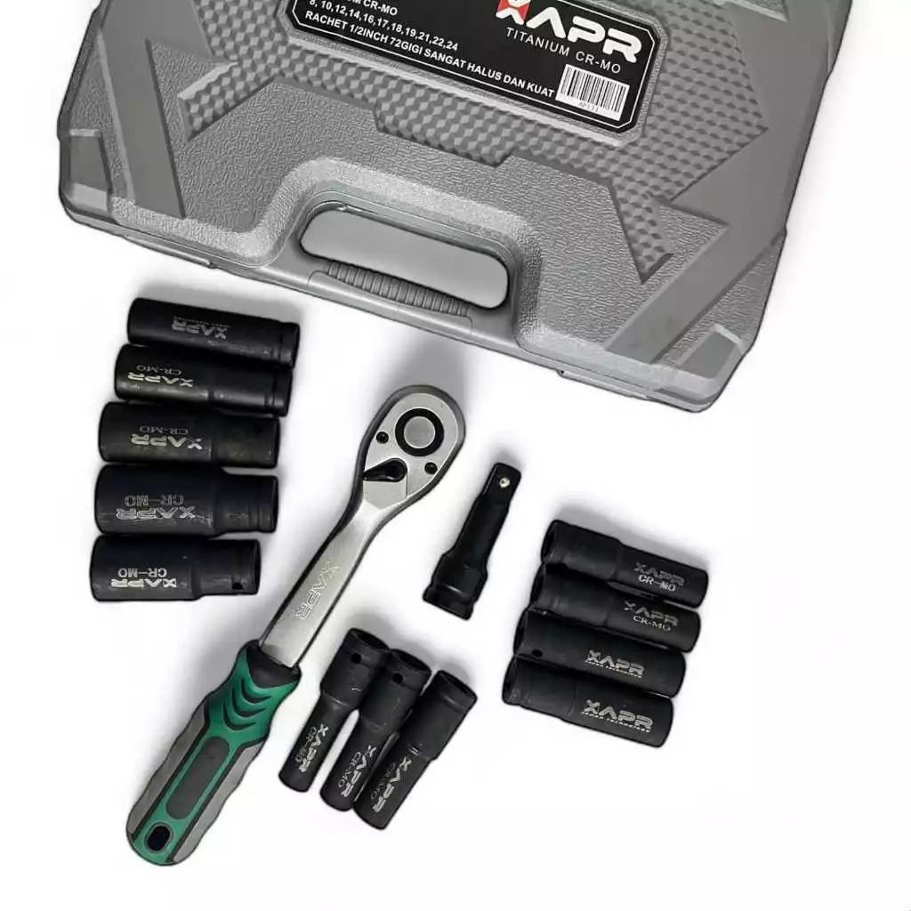 APR AP131PRO Kunci Rachet Socket 1/2inch 8mm- 24mm Ap131 pro Mewah Kuat Awet Berkah Handle Sok