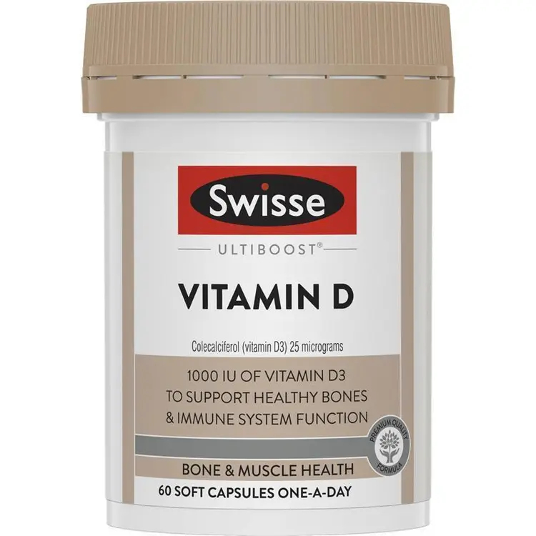 Swisse Vitamin D3 1000IU 60 Capsules / Swisse Vitamin D3 1000IU 60 Kapsul - Australia