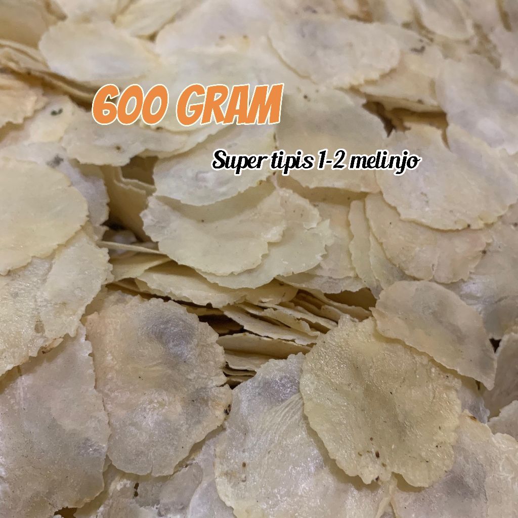 Emping melinjo super tipis 600 gram khas limpung