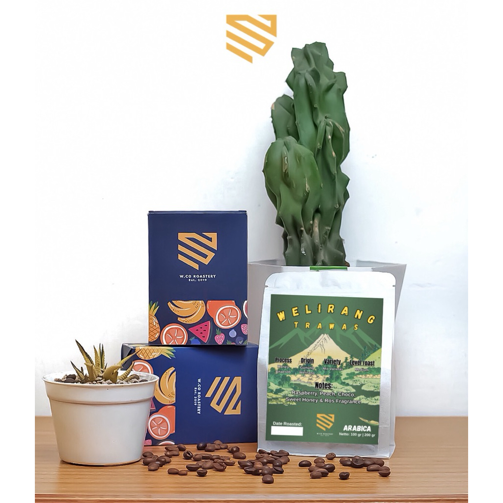 Biji Kopi Arabika Welirang Trawas Arabica Coffee Beans W. Coffe Roastery 200 Gram Coffe Biji Bubuk
