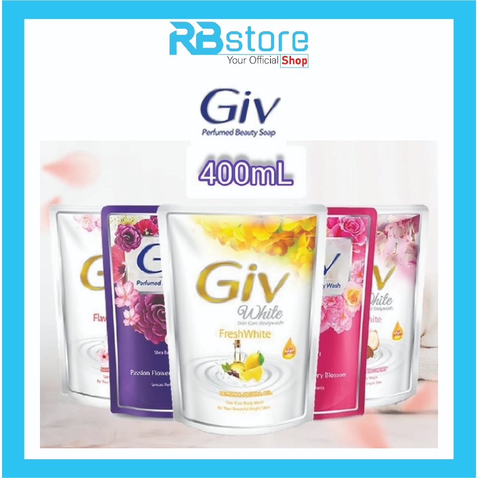 GIV Sabun Mandi Cair Pouch 400ml / Sabun Cair Giv 400ml