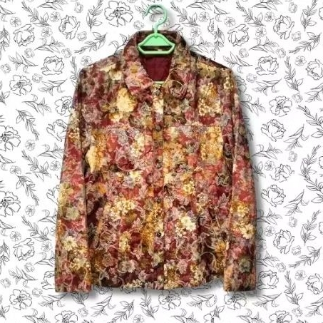 preloved y2k vintage blazer jacket | floral blazer