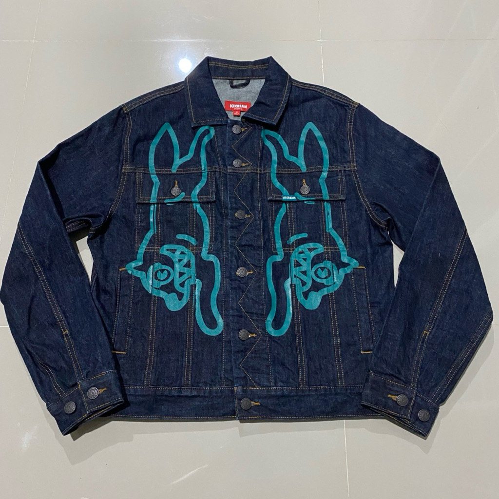 BBC ICECREAM Running Dog Leg Up Trucker Denim Jacket Billionaire Boys Club