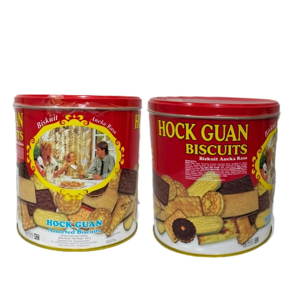 BISKUIT HOCK GUAN  KALENG /BISKUIT KALENG ISI 650 GR