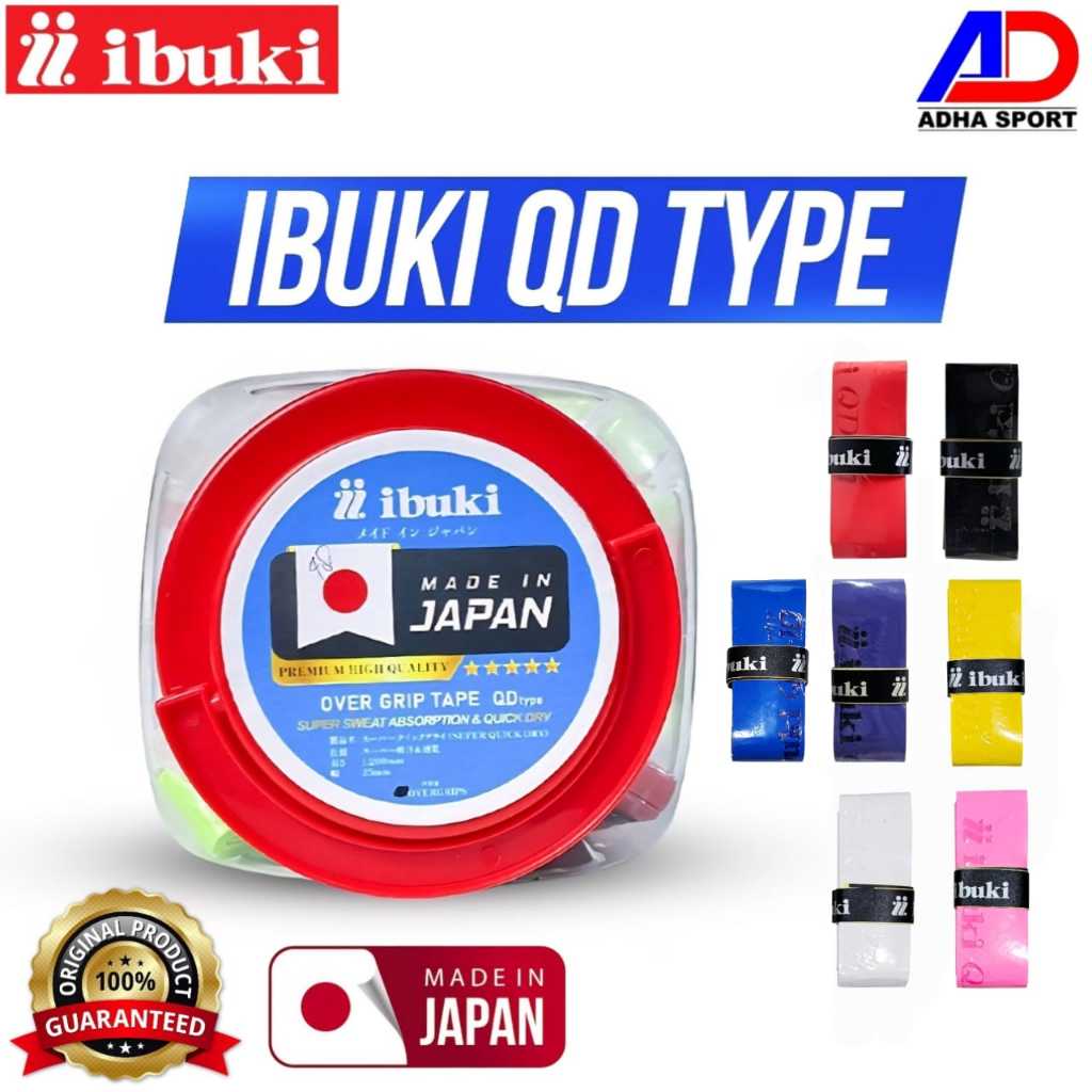 Grip Badminton IBUKI Super Quick Dry / QD-Type Original Handrip Raket Bulutangkis Made in Japan