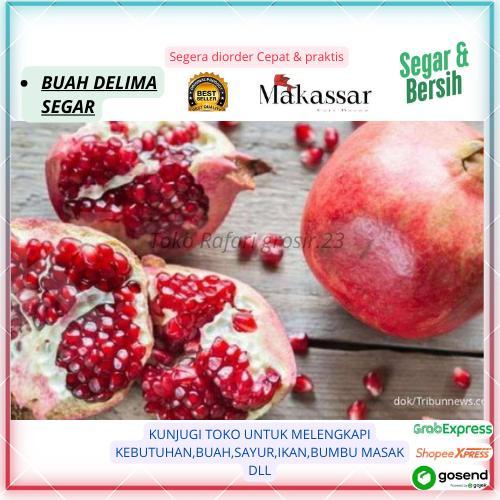 Buah Delima Merah Premium–Manis per 1 kg Pasar Makassar, Segar&Banyak Airnya Delima Merah Super Fres