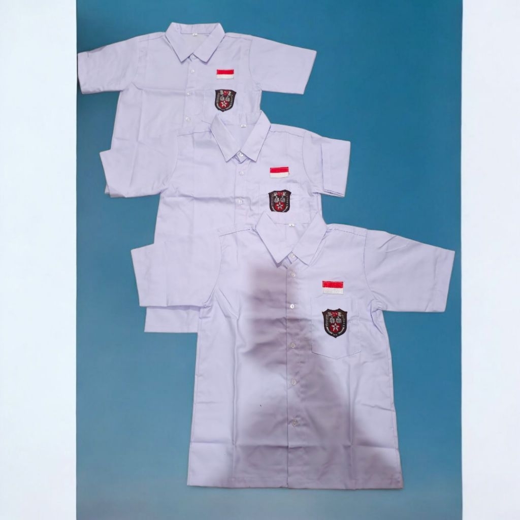 Seragam SD, Baju SD Lengan Pendek, Seragam Putih SD, Seragam Merah Putih, Lengan Pendek