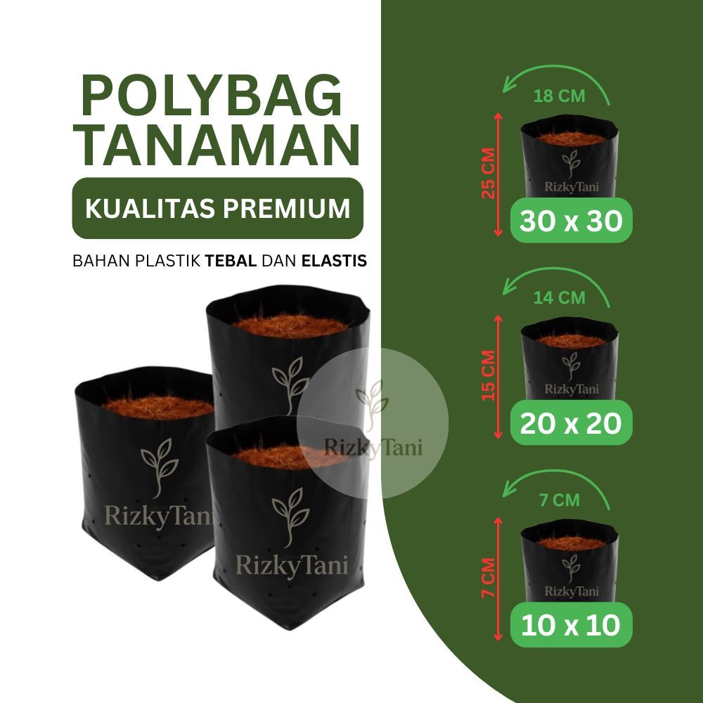 Polybag Tanaman 10x10 20x20 30x30 Polybag untuk tanaman Besar Kecil