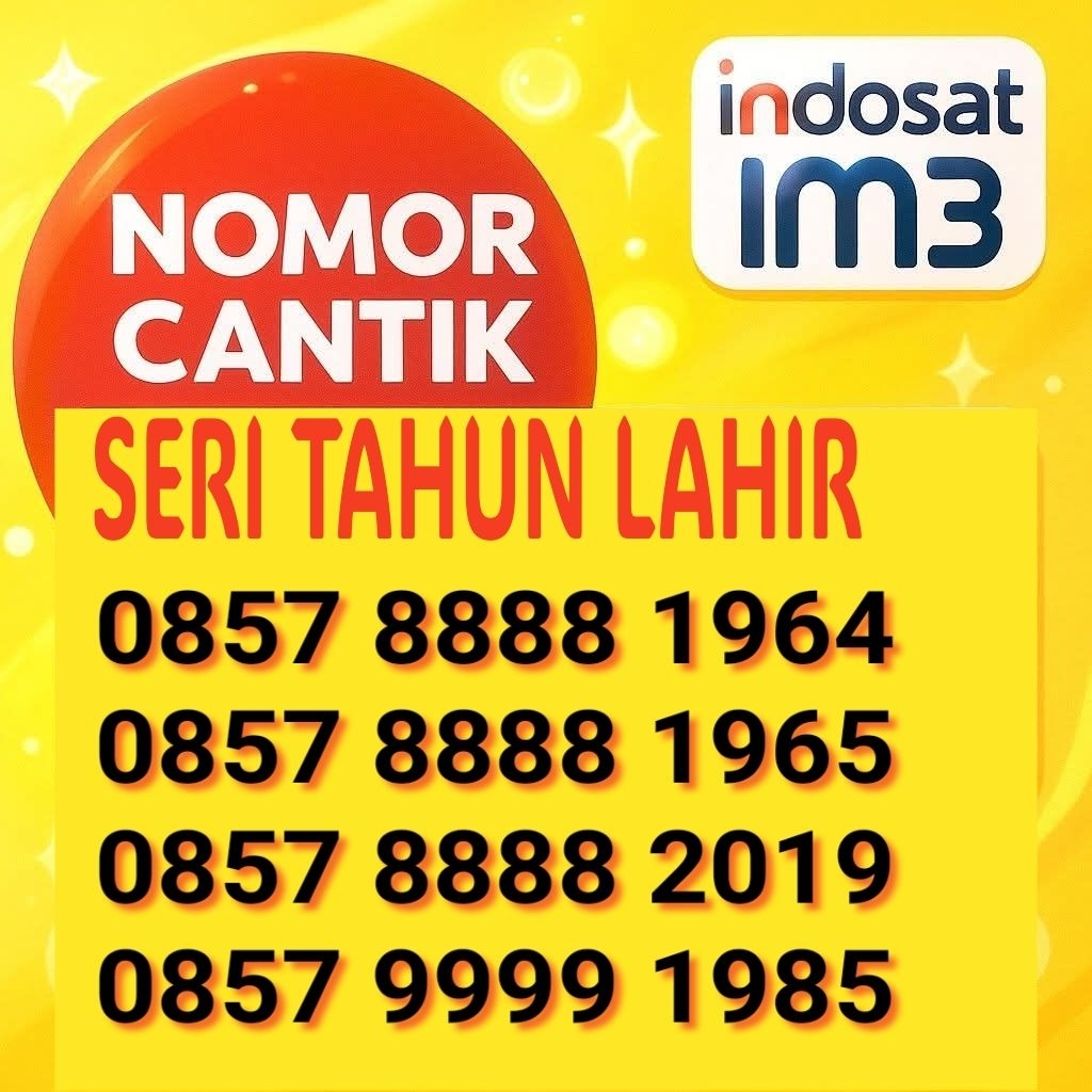 NOMOR CANTIK INDOSAT OREEDO TAHUN LAHIR SUPER
