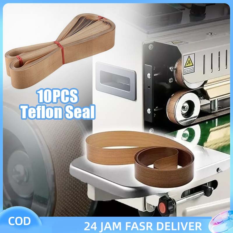 10pcs Continuous Sealer Band Teflon Belt / Belt Sealer Kain Teflon Tahan Panas / Teflon Tape Mesin S