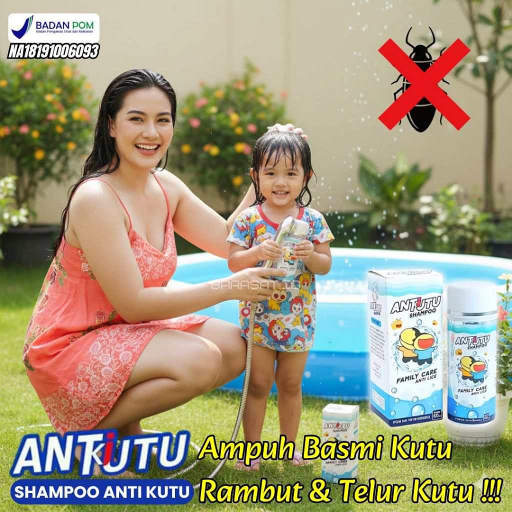 Obat Kutu Rambut Antutu Shampo Pembasmi Telur Kutu Rambut BPOM Aman Untuk Anak & Dewasa