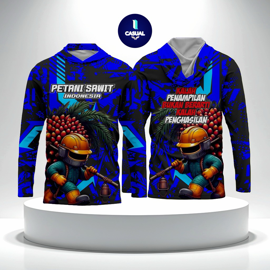 KAOS PANJANG HOODIE JERSEY PETANI SAWIT KUPLUK