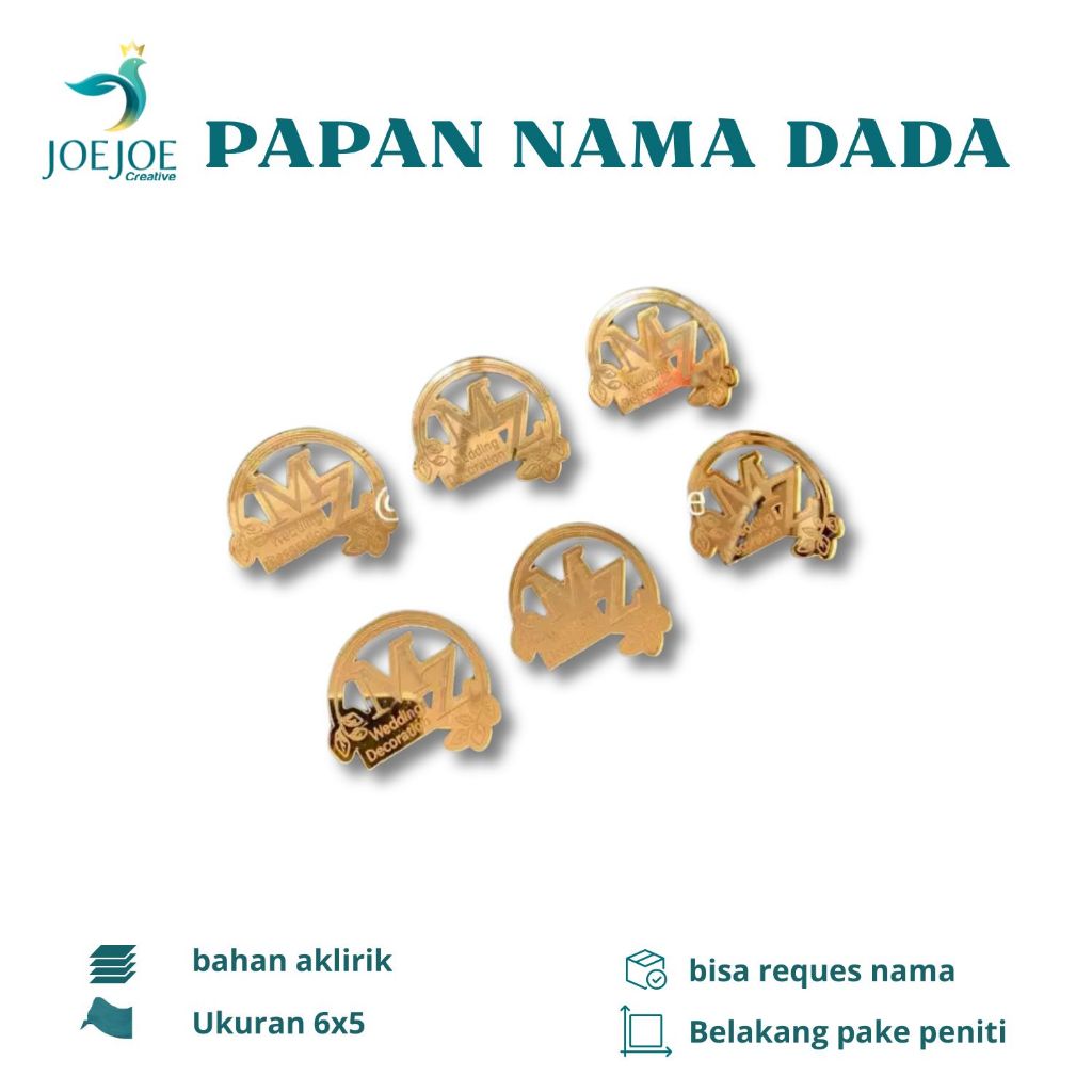 Name Tag Papan Nama Dada | Nametag sesuai  Logo request | papan nama mc | nametag kekinian | Wedding
