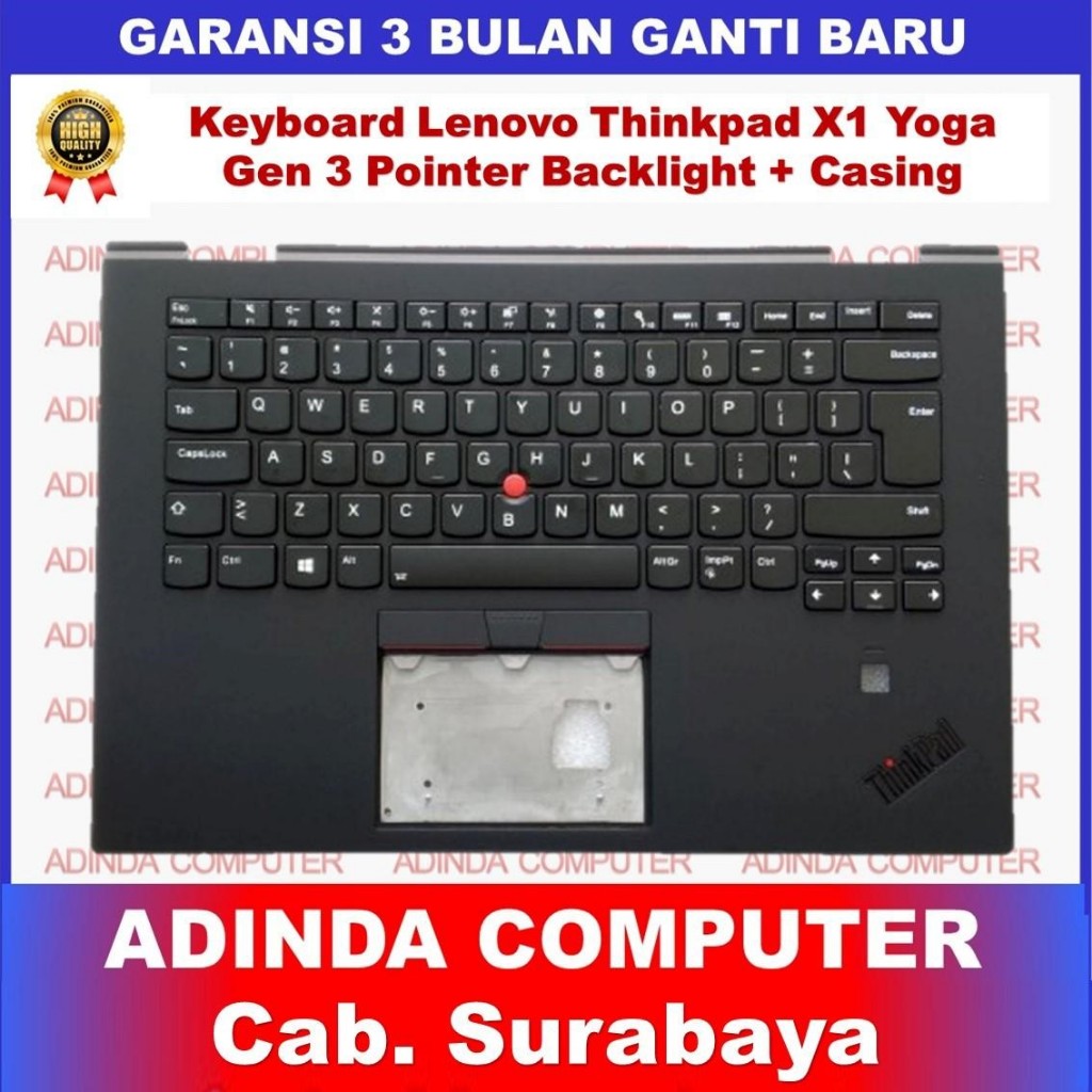 Keyboard Lenovo ThinkPad X1 Yoga Gen3 3rd Gen 3 2017 2018 Pointer Backlight Casing