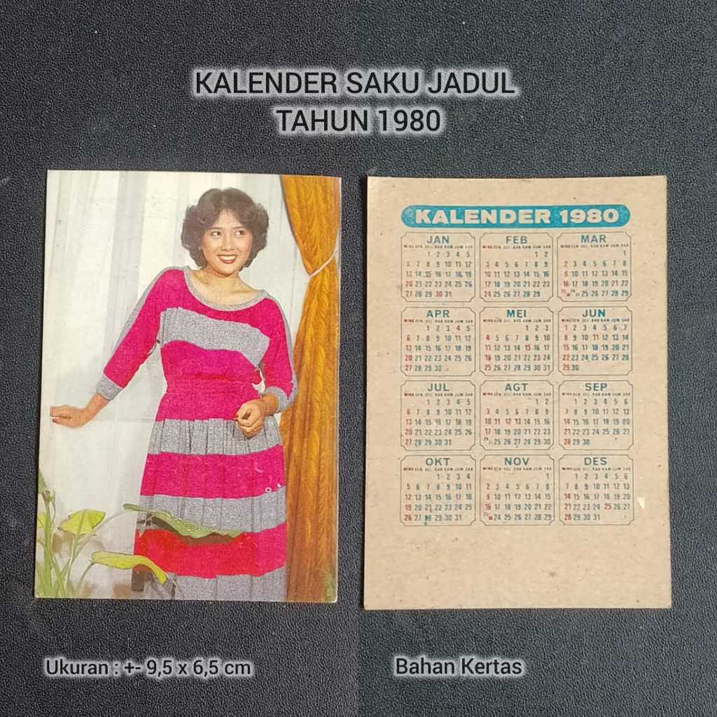 [ KOLEKSI BARANG JADUL ] KALENDER SAKU JADUL TAHUN 1980 LAWAS ASLI
